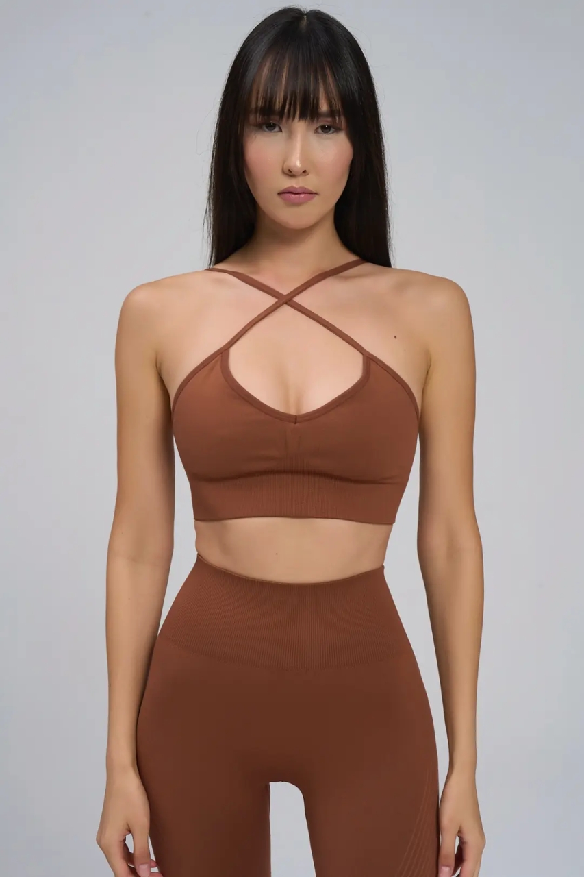 Colanți Seamless Push-Up Scrunch Marquise LGS13 Maro - imagine 2