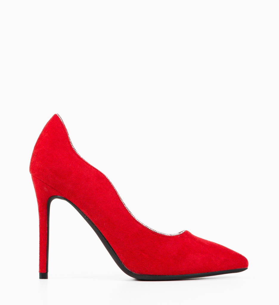 Pantofi Dama Wayan Rosii cu Toc Eleganți - imagine 5