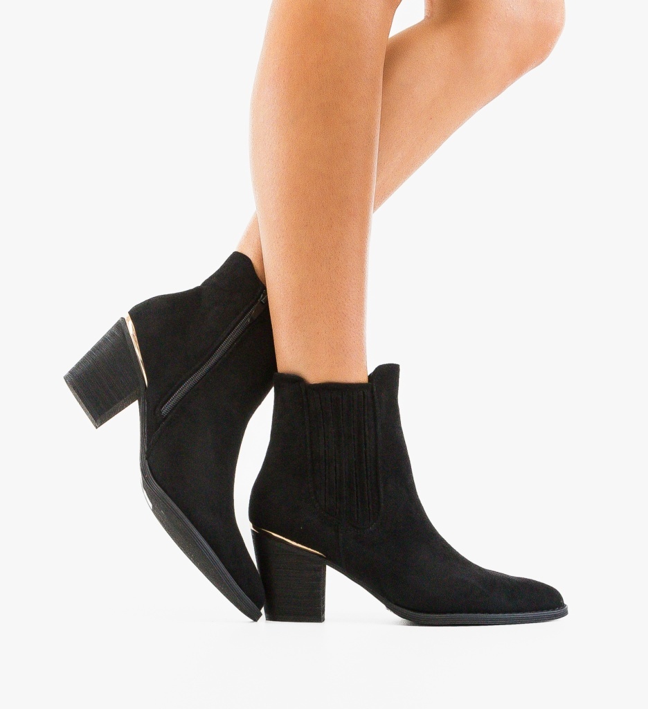 Botine Dama Delgado Negre - Elegante si Confortabile - imagine 2
