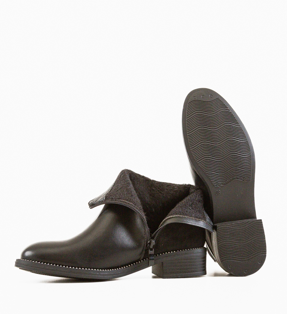 Ghete Dama Malika Negre - Eleganță și Confort - imagine 7