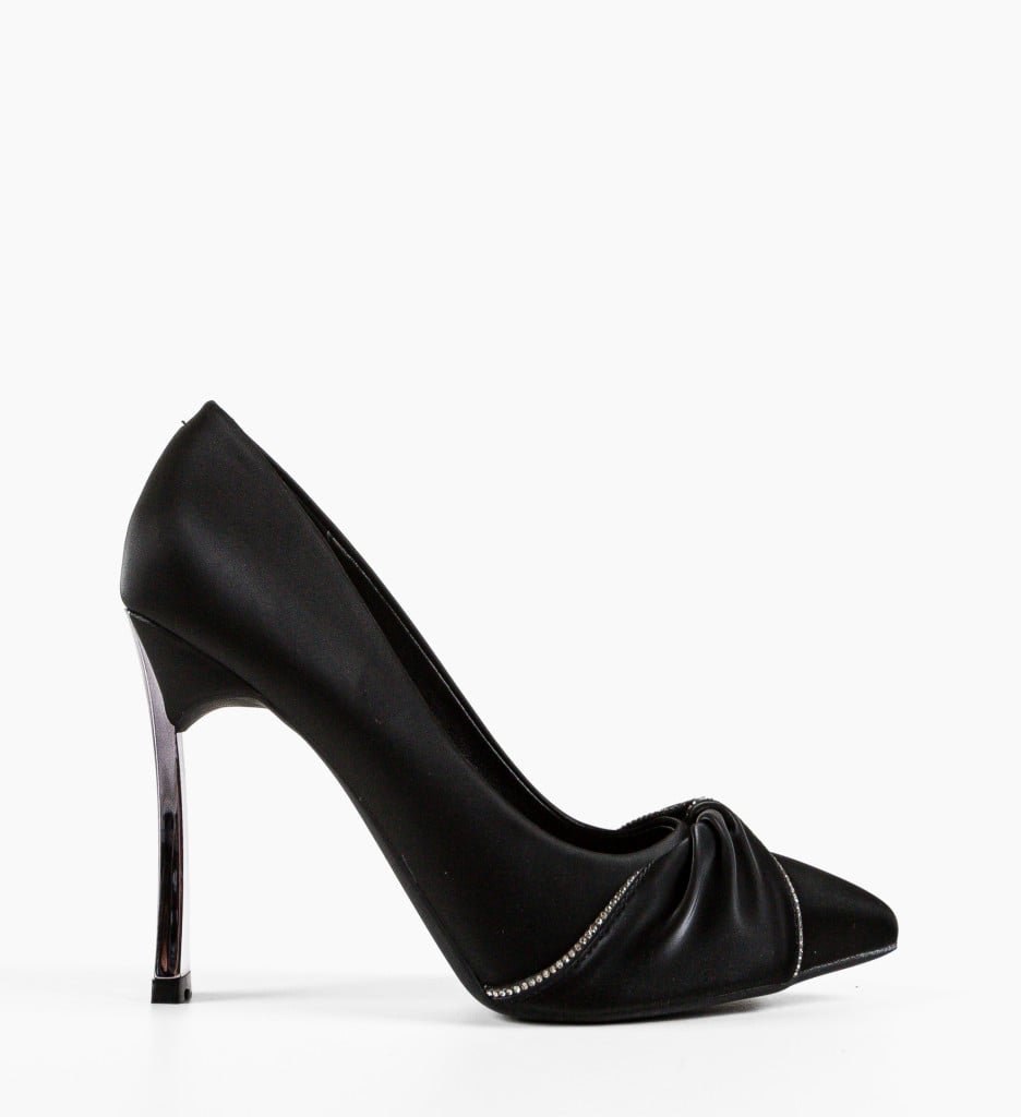 Pantofi Manabay Negri Eleganți cu Toc - imagine 10
