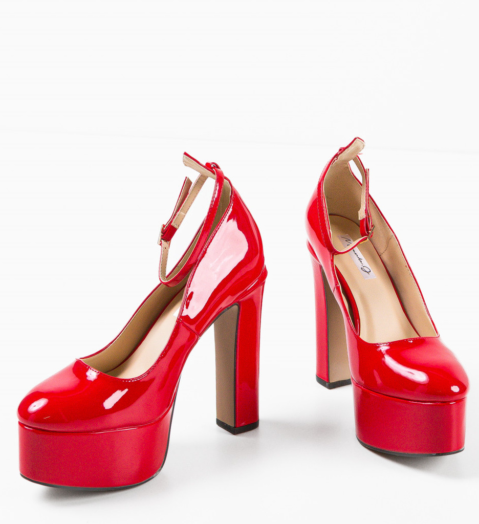 Pantofi Vincent Rosii cu Toc - Eleganță și Stil - imagine 6