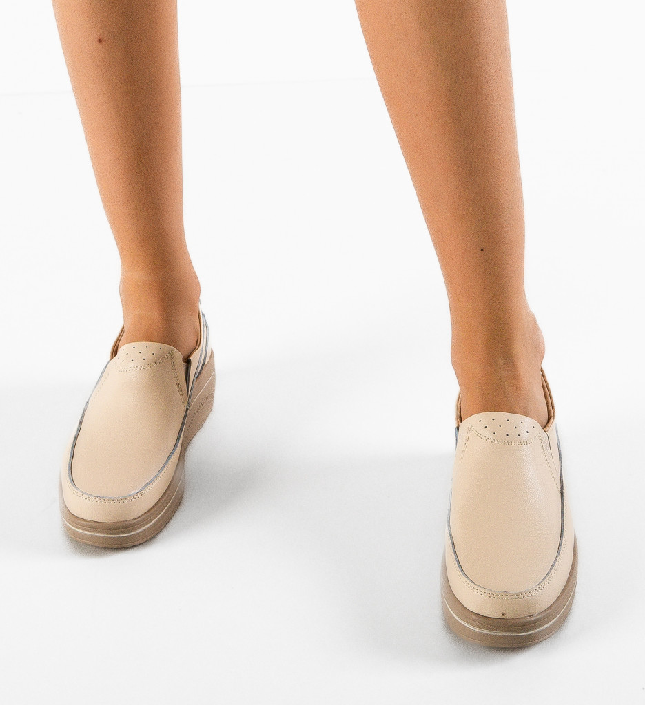 Pantofi Casual Rankin Bej | Confort Zilnic - imagine 2
