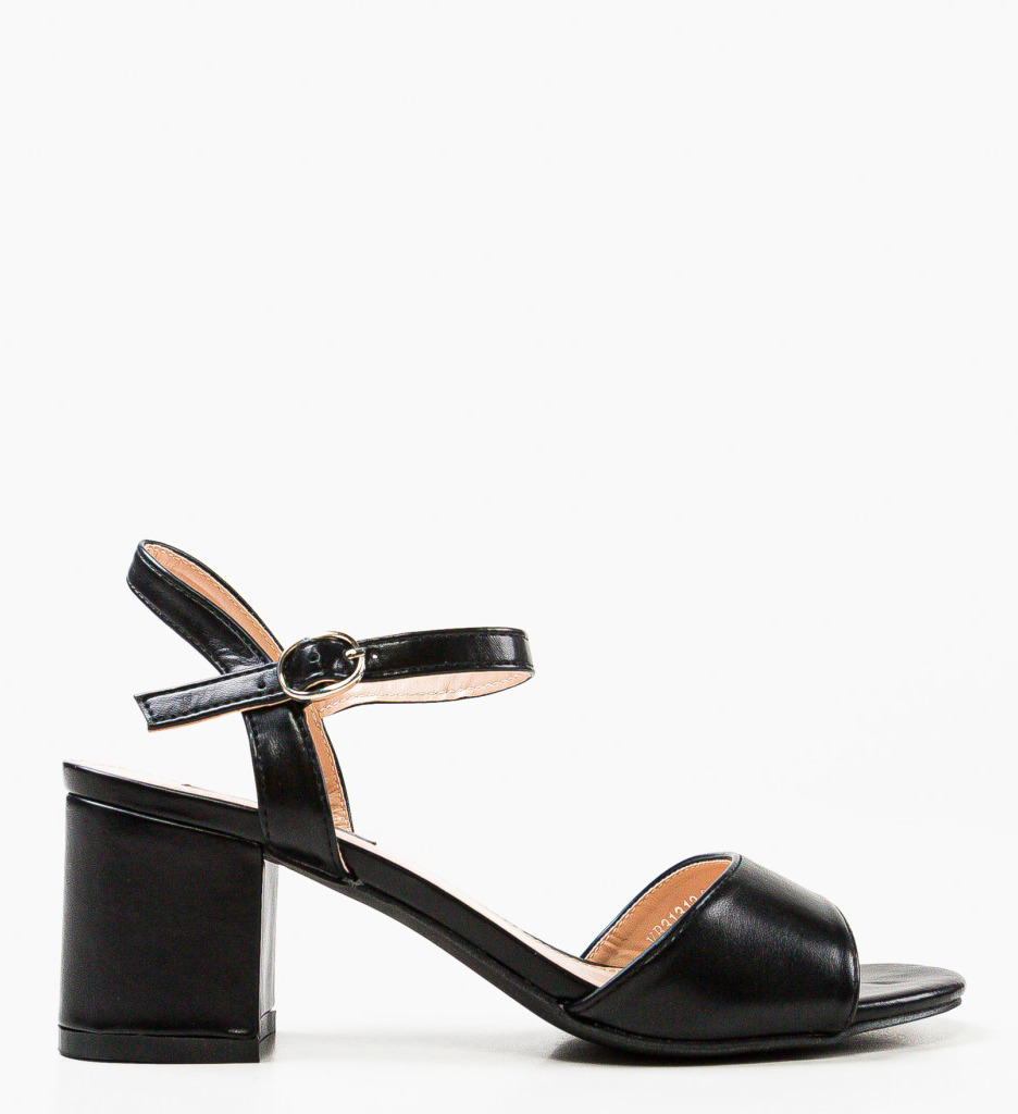 Sandale cu Toc Jelisaveta Negre | Eleganță Maximă - imagine 4