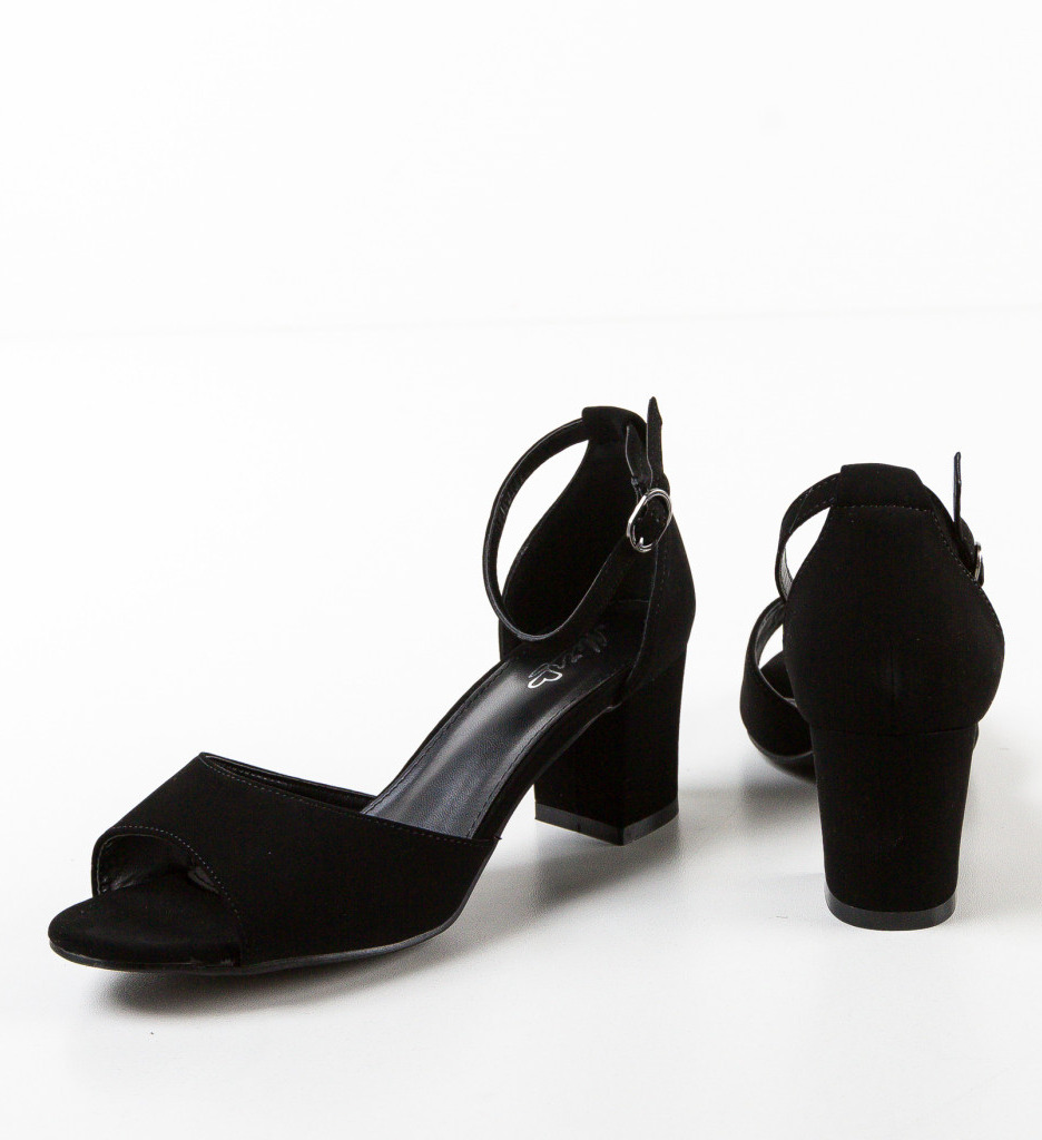 Sandale Bride Negre cu Toc - Stil și Rafinament - imagine 5