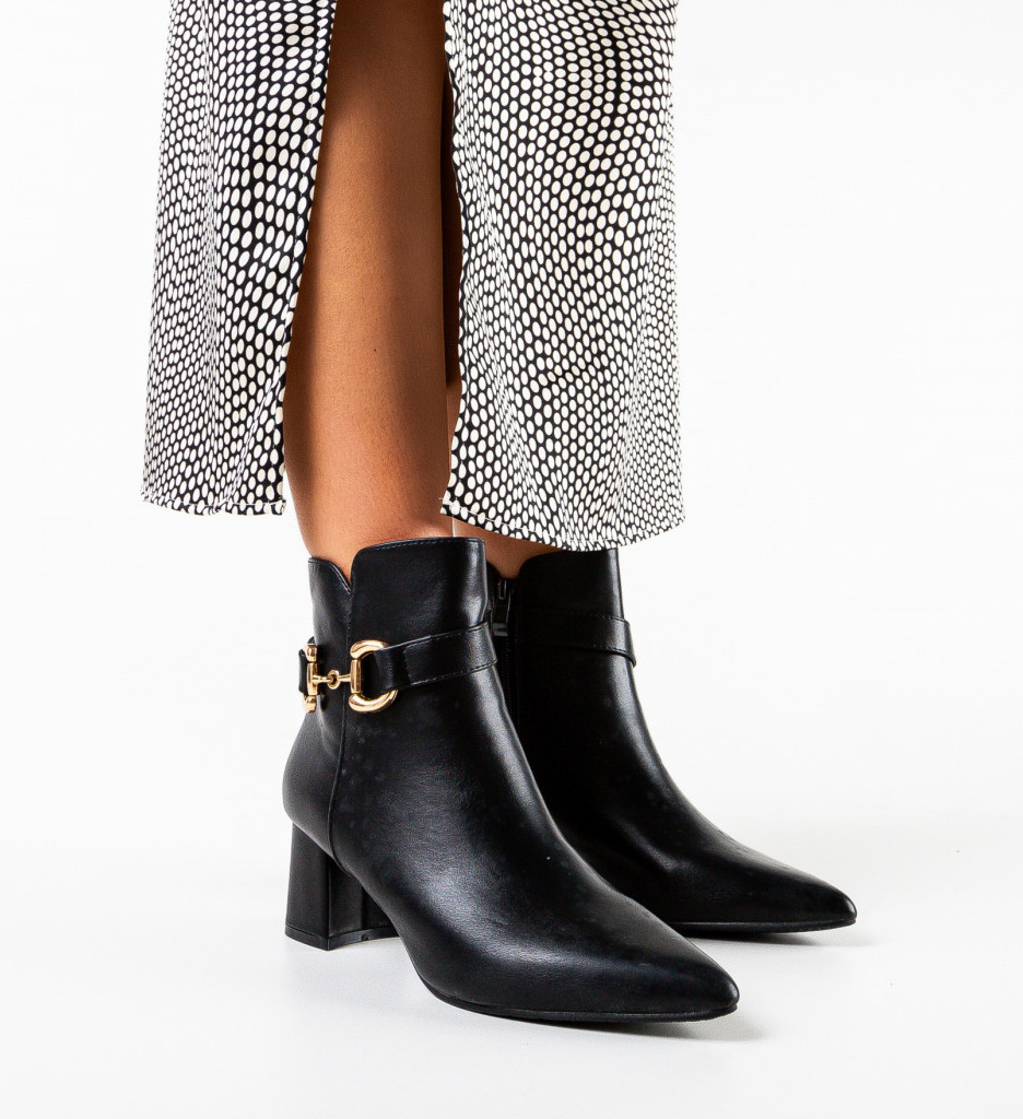 Botine Dama Trame Negre | Stil și Confort - imagine 2