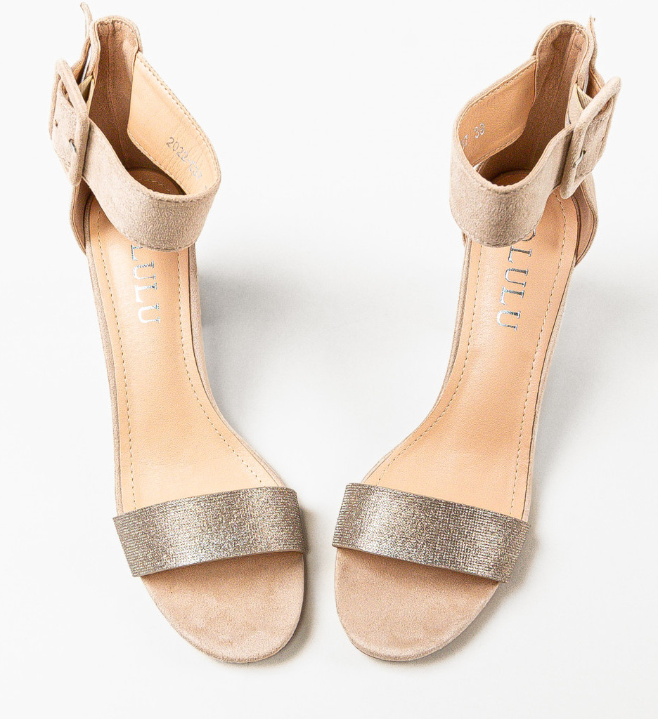 Sandale Shperry Bej Elegante - Toc Confort - imagine 6