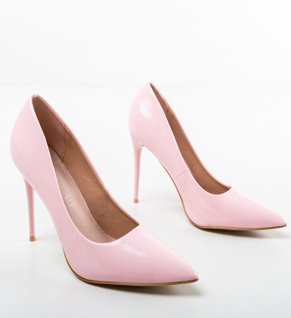 Pantofi Telio Roz Eleganți cu Toc - imagine 7