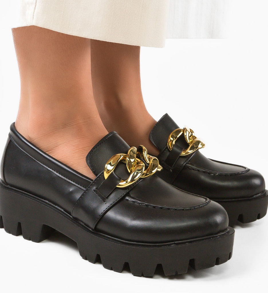 Pantofi Casual Gely Negri | Confort și Stil - imagine 3