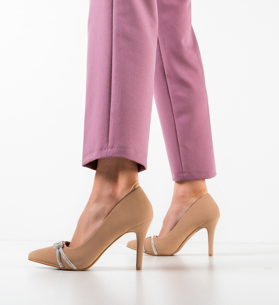 Pantofi Dama Ajan Bej | Eleganță și Stil - imagine 2