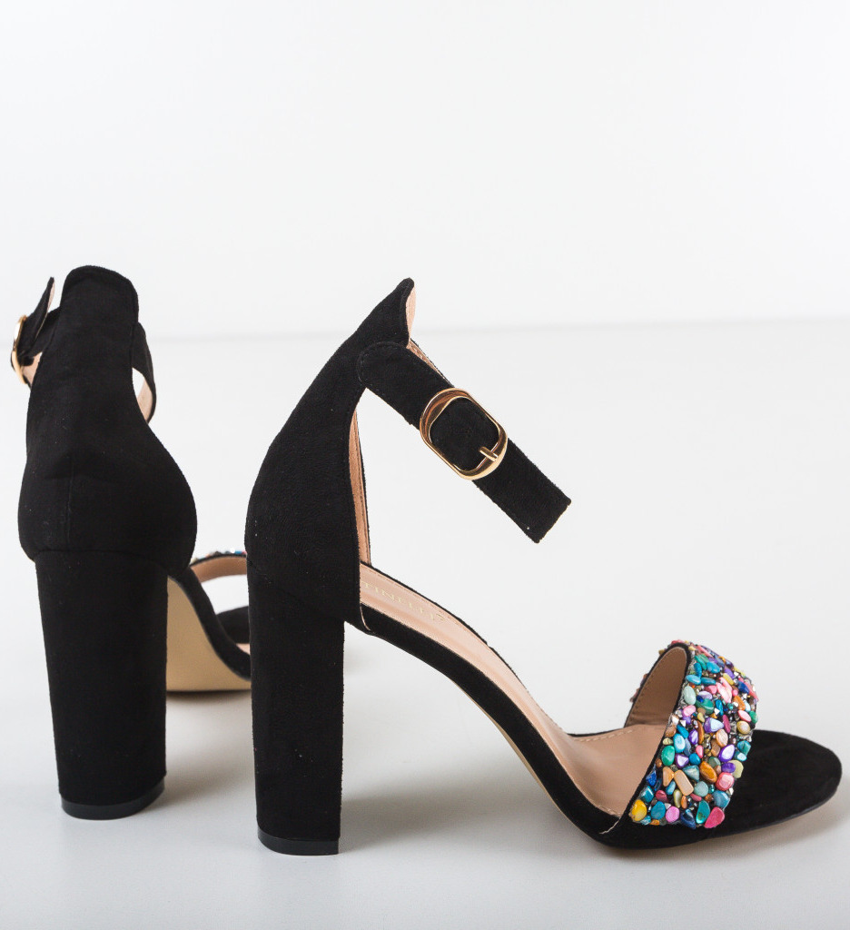 Sandale Marink Negre Elegante cu Toc Înalt - imagine 7