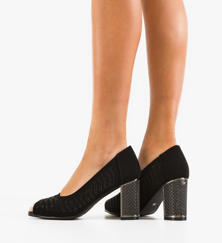 Pantofi Dama Delore Negri - Eleganță și Stil - imagine 2