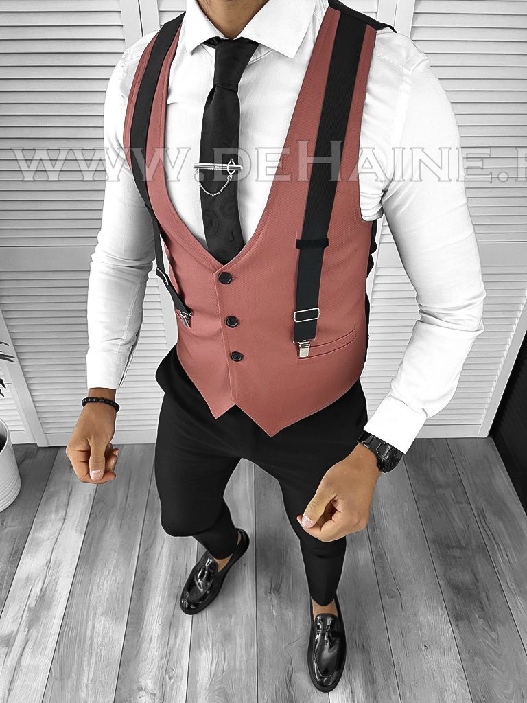 Vesta Barbati Roz Slim Fit | Stil Elegant