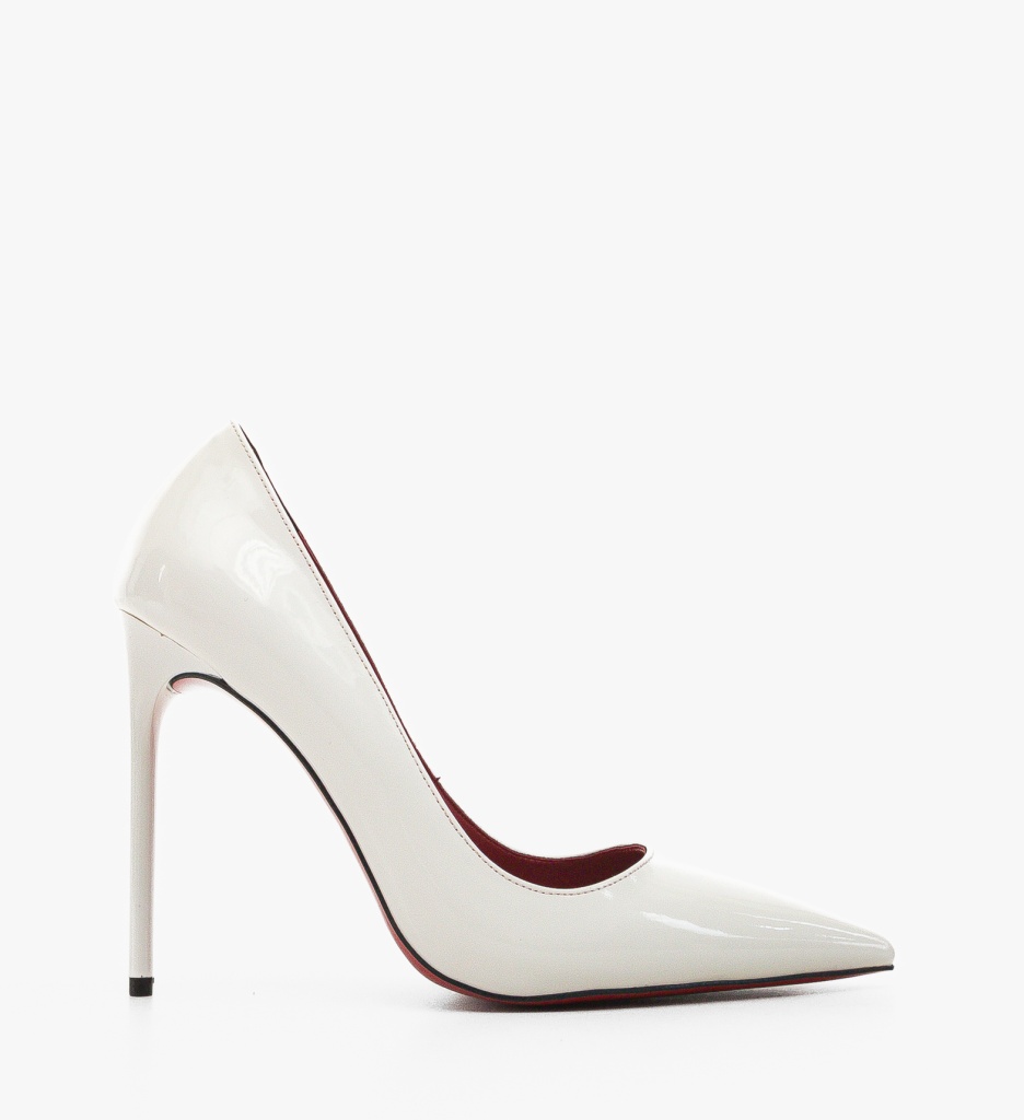 Pantofi Dama Butyn Albi cu Toc Eleganți - imagine 5