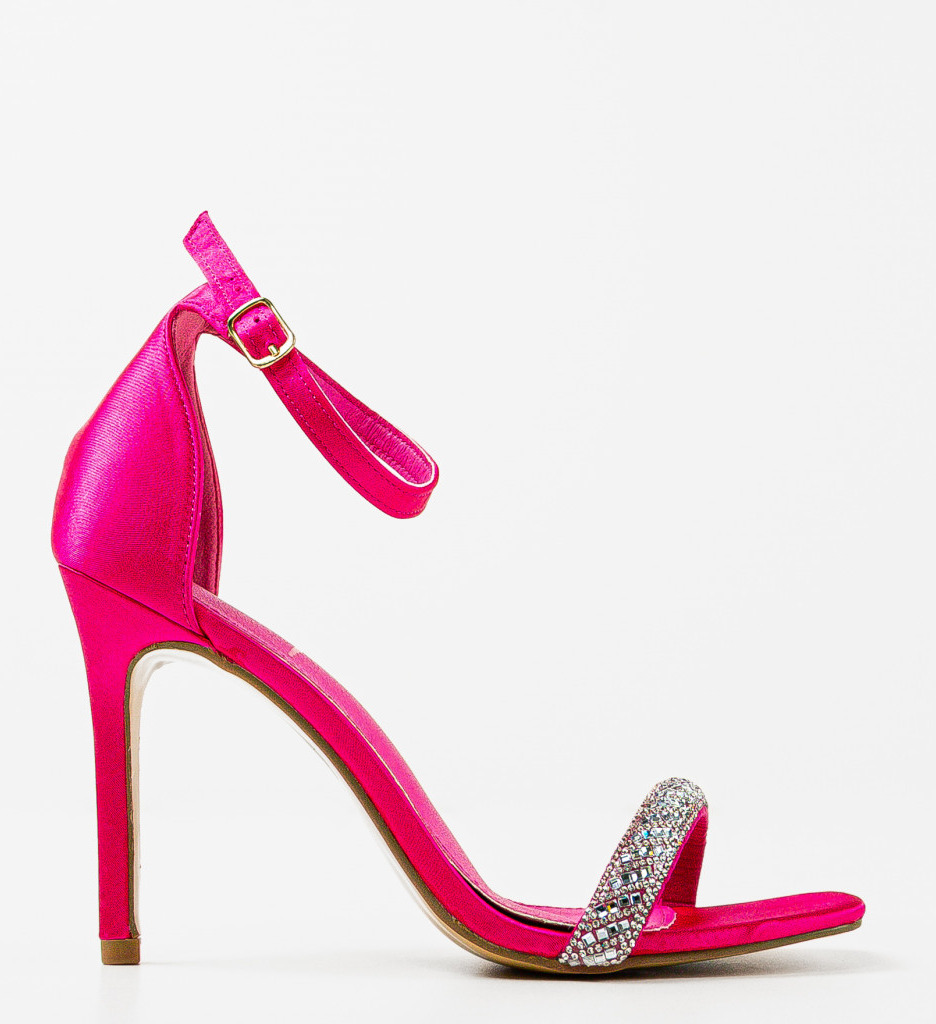Sandale Eteset Fuchsia cu Toc Elegant - imagine 4