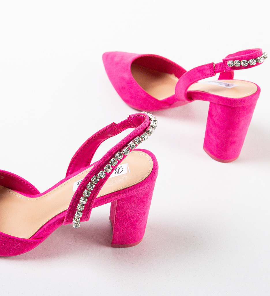 Pantofi Bourne Fuchsia cu Toc Eleganți - imagine 6
