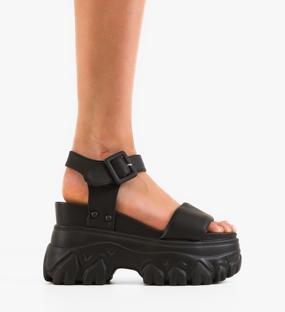 Platforme Dama Glanhe Negre - Stil si Confort - imagine 6