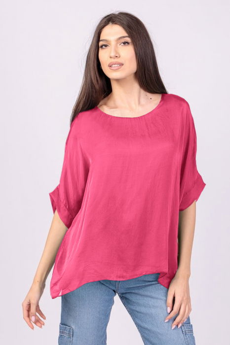 Bluza Eleganta Fucsia cu Funda | Shopika
