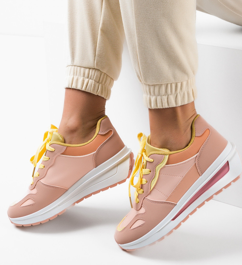 Sneakers Dama Martin Roz | Confort și Stil - imagine 4