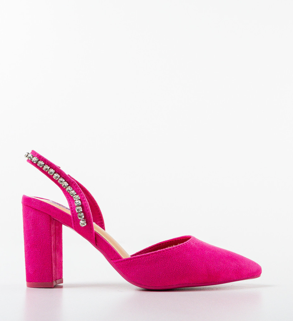 Pantofi Bourne Fuchsia cu Toc Eleganți - imagine 4