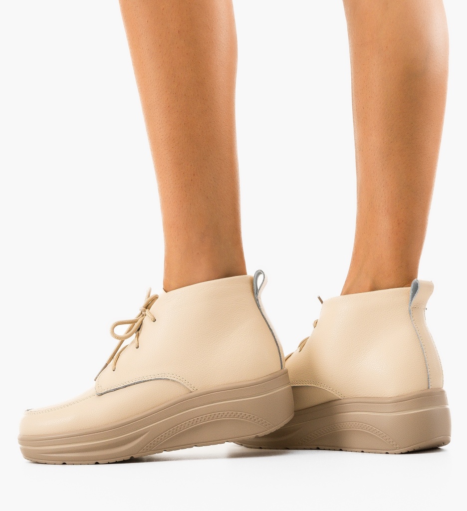 Pantofi Casual Bergamon Bej - Confort și Stil