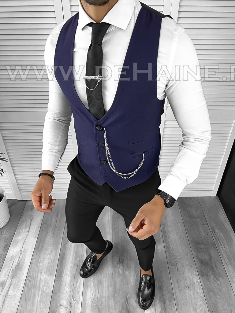 Vesta Barbati Eleganta Slim Fit Mov B8179