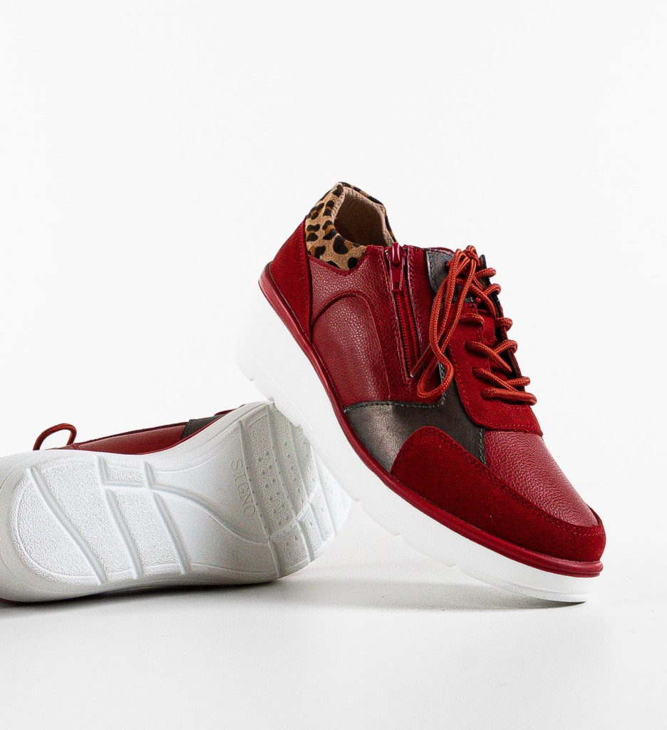 Sneakers Dama Nysa Rosii - Stil și Confort - imagine 6
