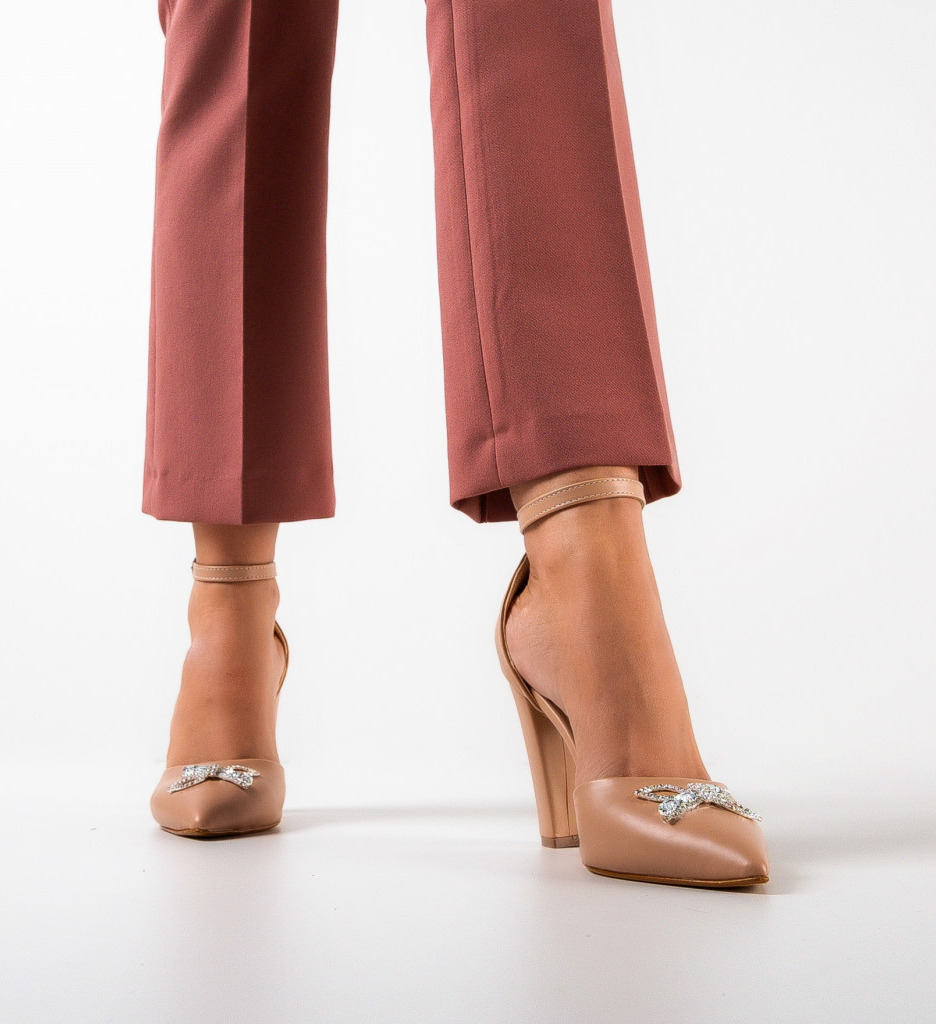 Pantofi Toc Juns Nude | Eleganță și Stil - imagine 3