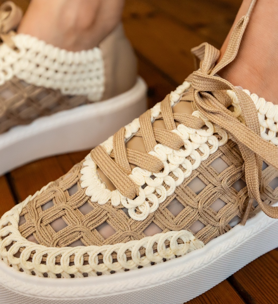 Sneakers Dama Aihao Khaki - Confort și Stil - imagine 5