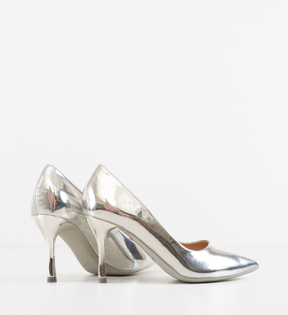 Pantofi Stiletto Dama Kas Argintii | Eleganță - imagine 4