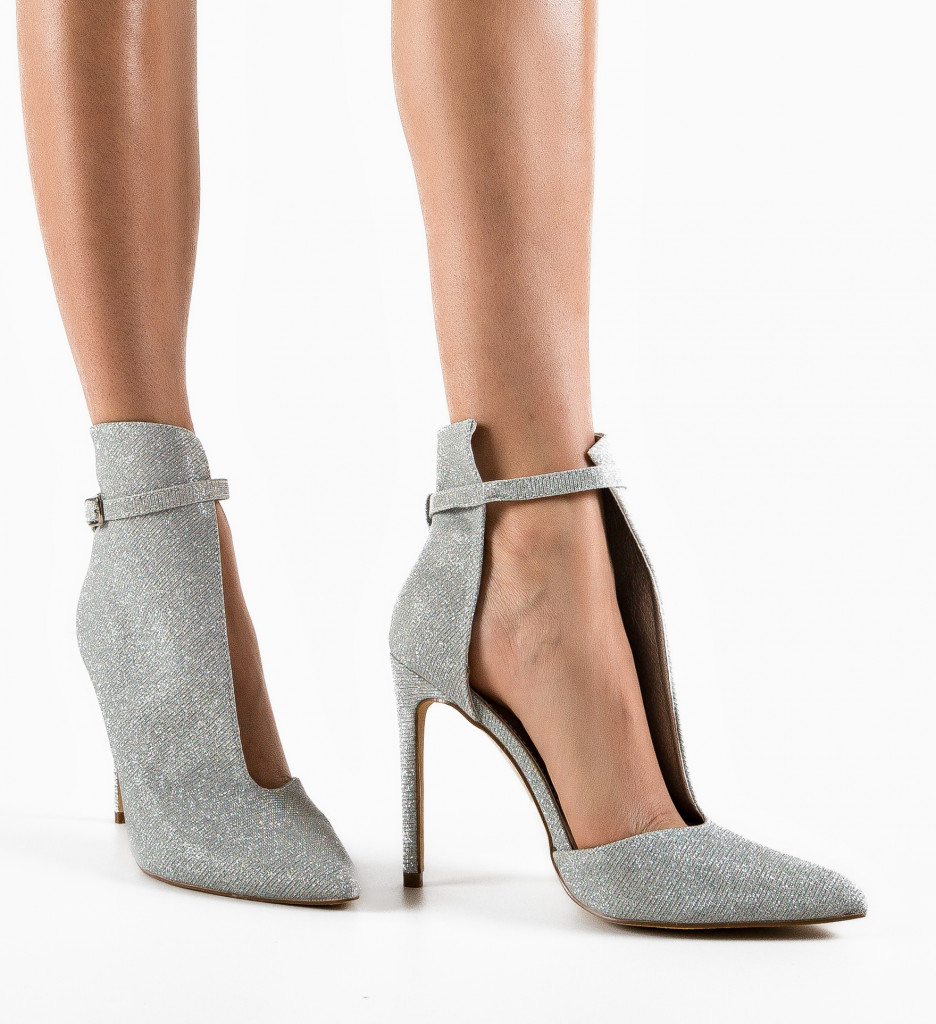 Botine Dama Fleur Argintii - Eleganță Modernă