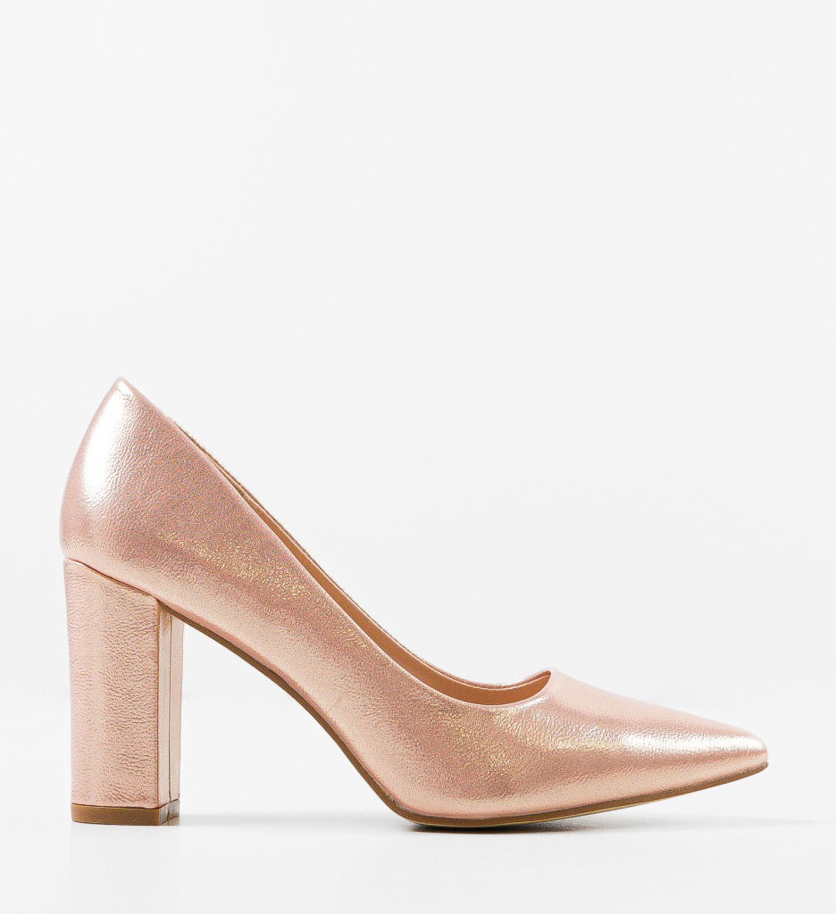 Pantofi Haney Bronze Eleganți cu Toc Înalt - imagine 5