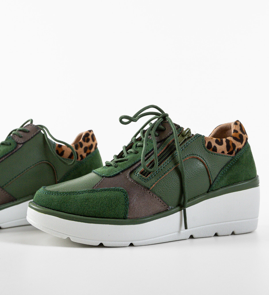Sneakers Dama Nysa Verzi - Confort și Stil - imagine 6