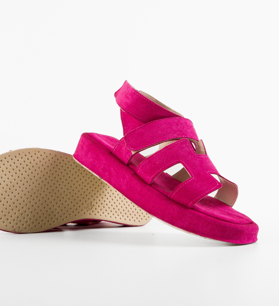 Sandale Dama Vardan Fuchsia - Stil Vibrant - imagine 6