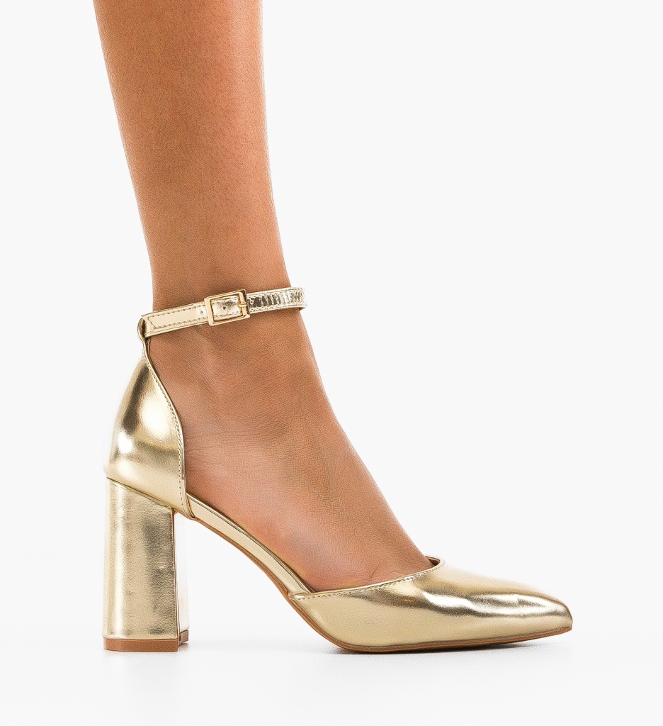 Pantofi Dama Adrian Aurii cu Toc Elegant - imagine 6