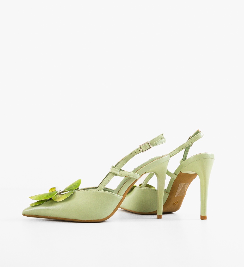 Pantofi cu toc Ishaq Verzi - Eleganță și Stil - imagine 4