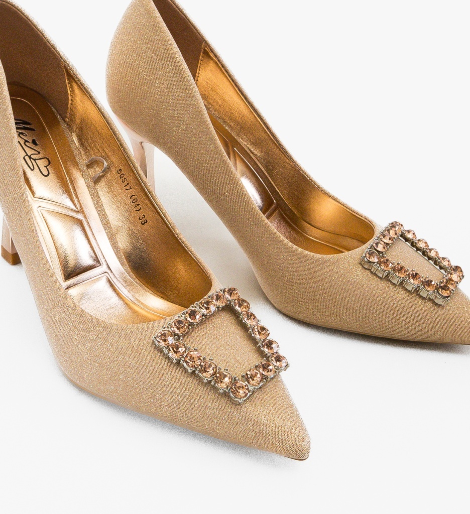 Pantofi dama Galeo Aurii 2 eleganți și comozi - imagine 4