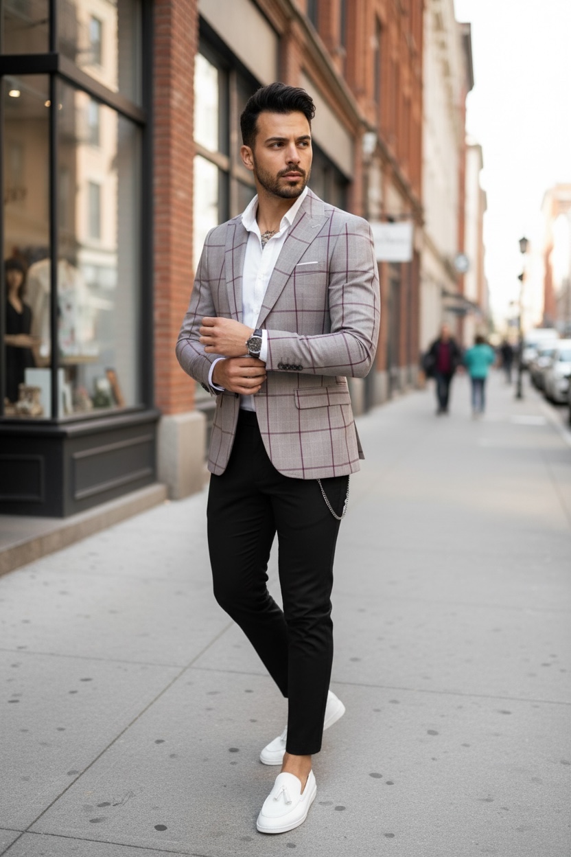 Sacou Barbati Slim Fit Elegant pentru Orice Ocazie - imagine 2