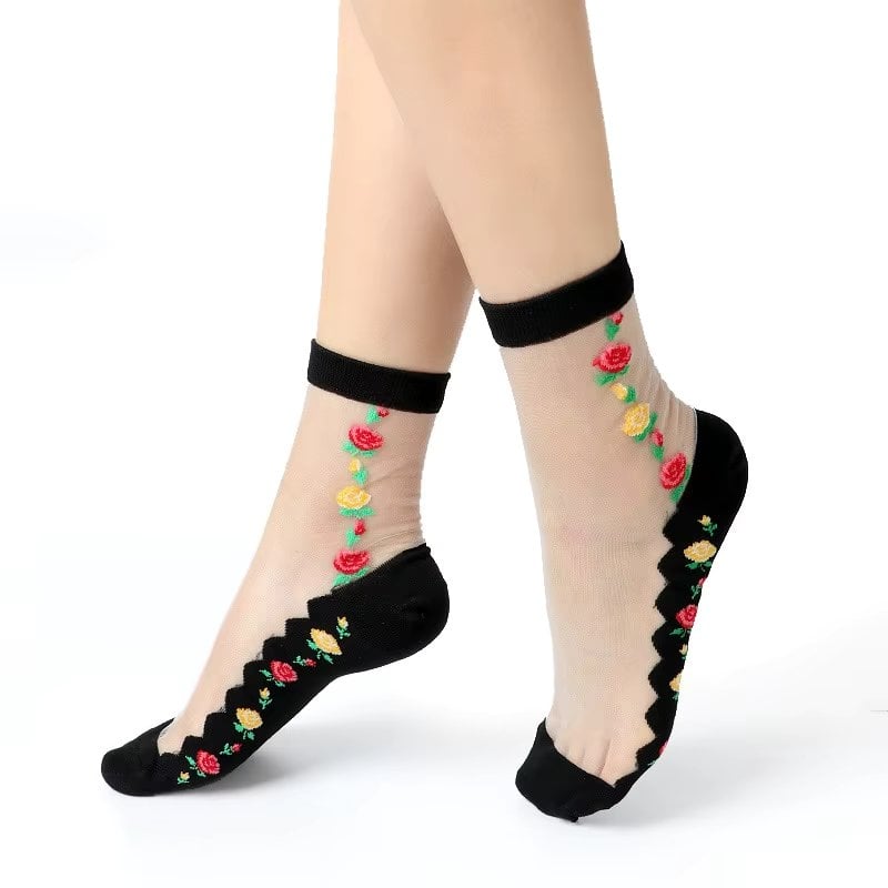 Sosete Dama Picadili Flori Confortabile