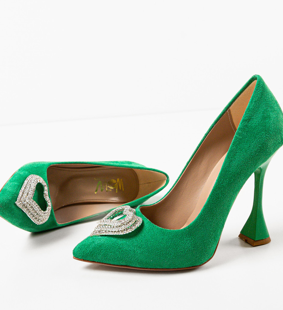 Pantofi cu toc Darino Verzi | Eleganță Asigurată - imagine 6