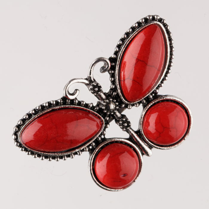 Brosa Fluture Coral Shopika | Bijuterii Elegante