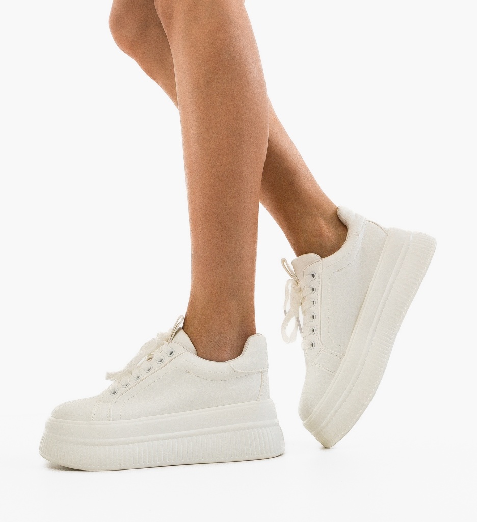 Sneakers Dama Tuyry Albi - Confort și Stil - imagine 6