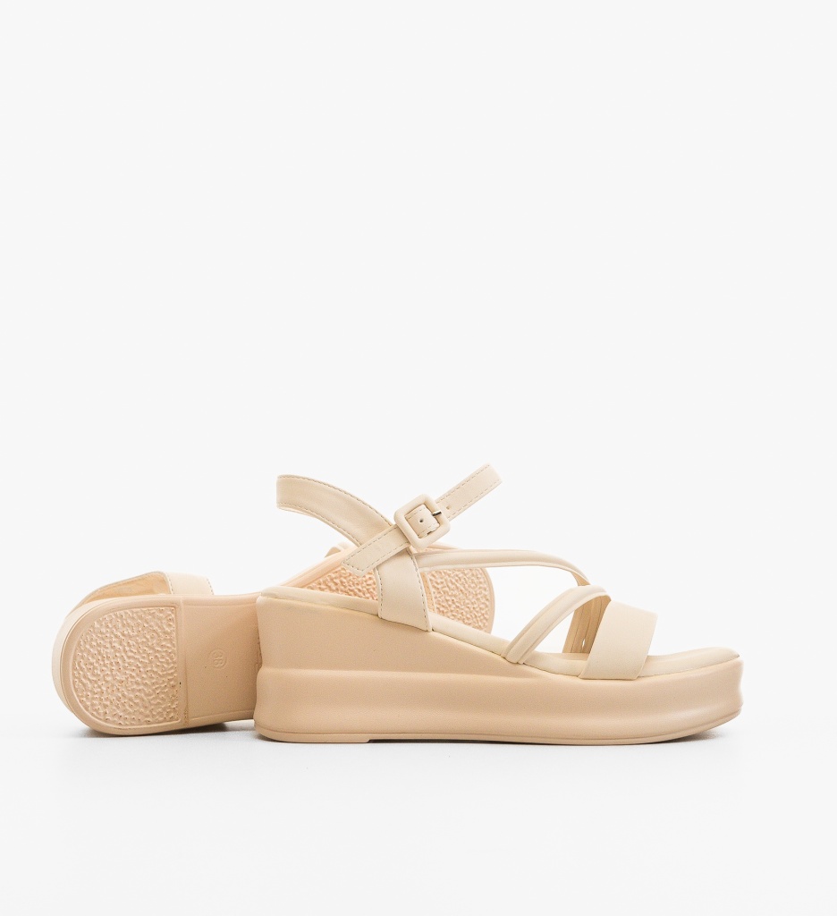 Platforme Dama Patos Bej - Eleganță și Confort - imagine 2