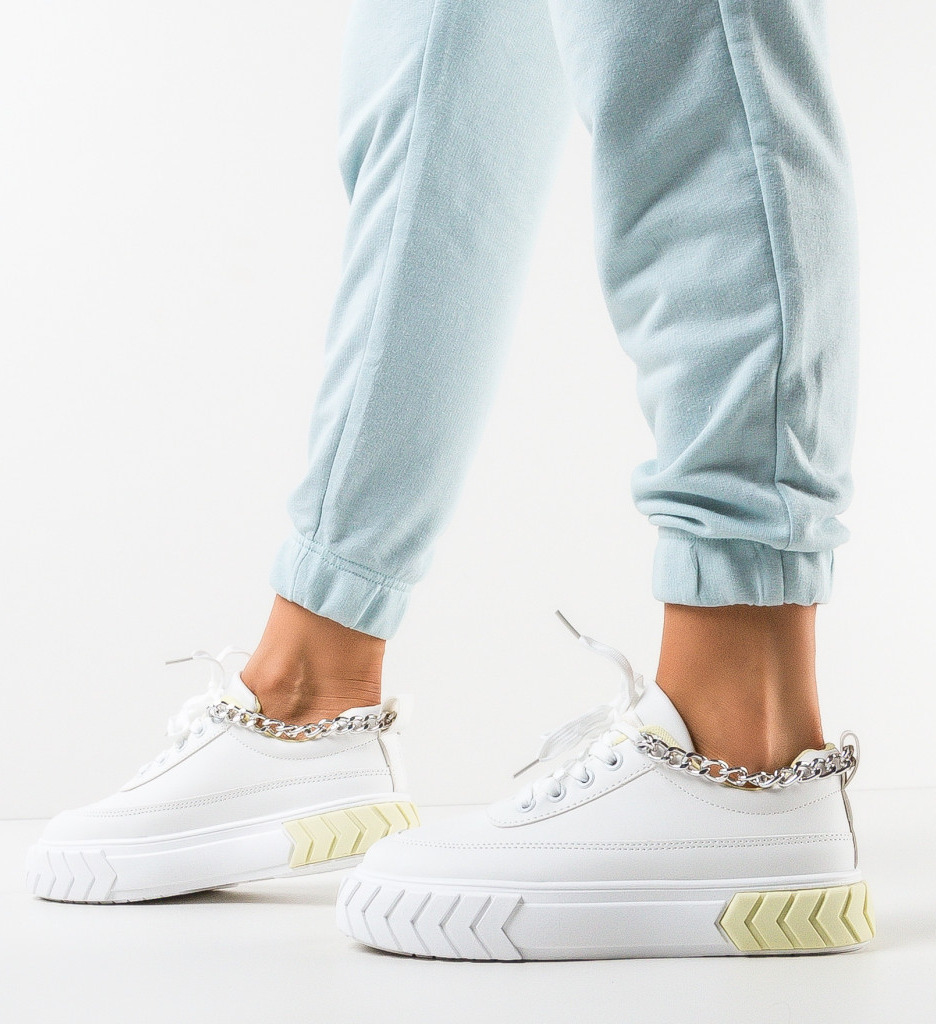 Sneakers Dama Galbeni Confort Sport - imagine 3
