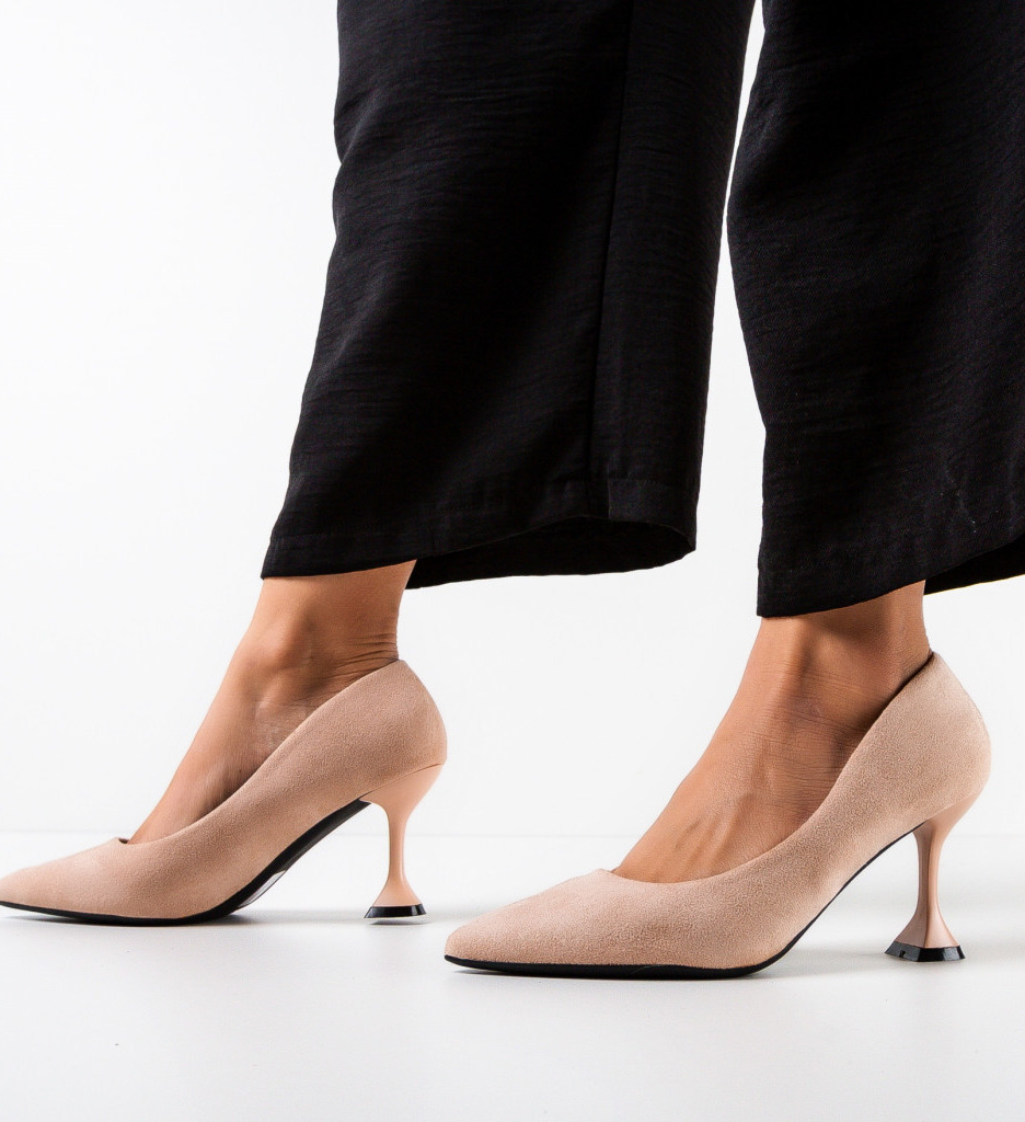 Pantofi cu Toc Rosas Bej - Eleganță și Stil - imagine 2