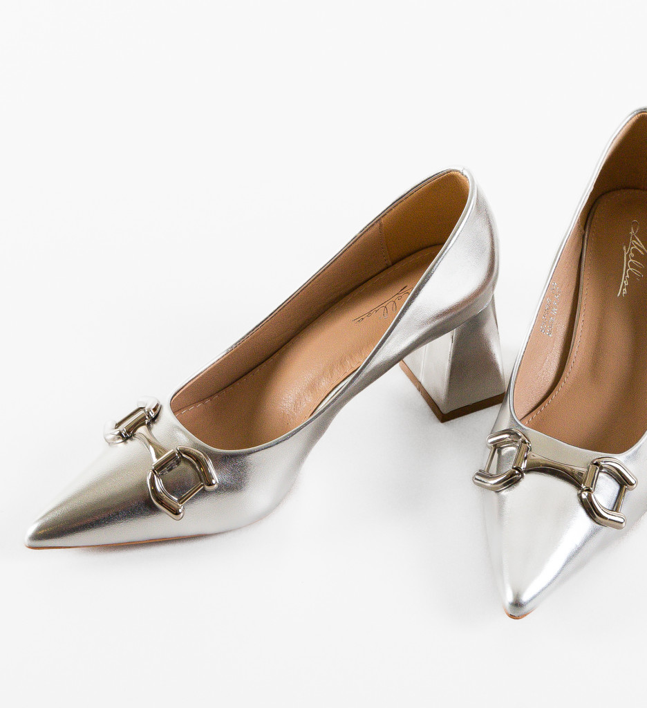 Pantofi Turan Argintii | Stil și Eleganță - imagine 5