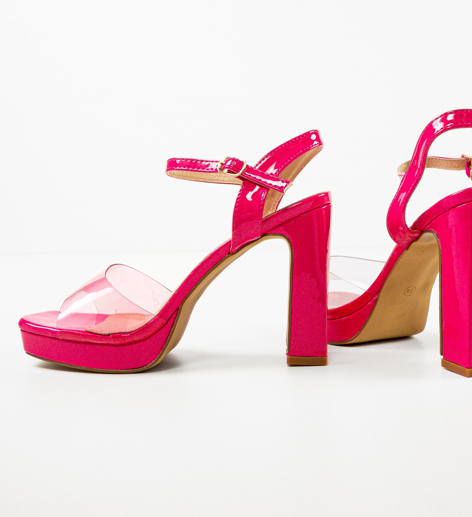 Sandale cu Toc Ebaka Fuchsia - Eleganță Asigurată - imagine 4