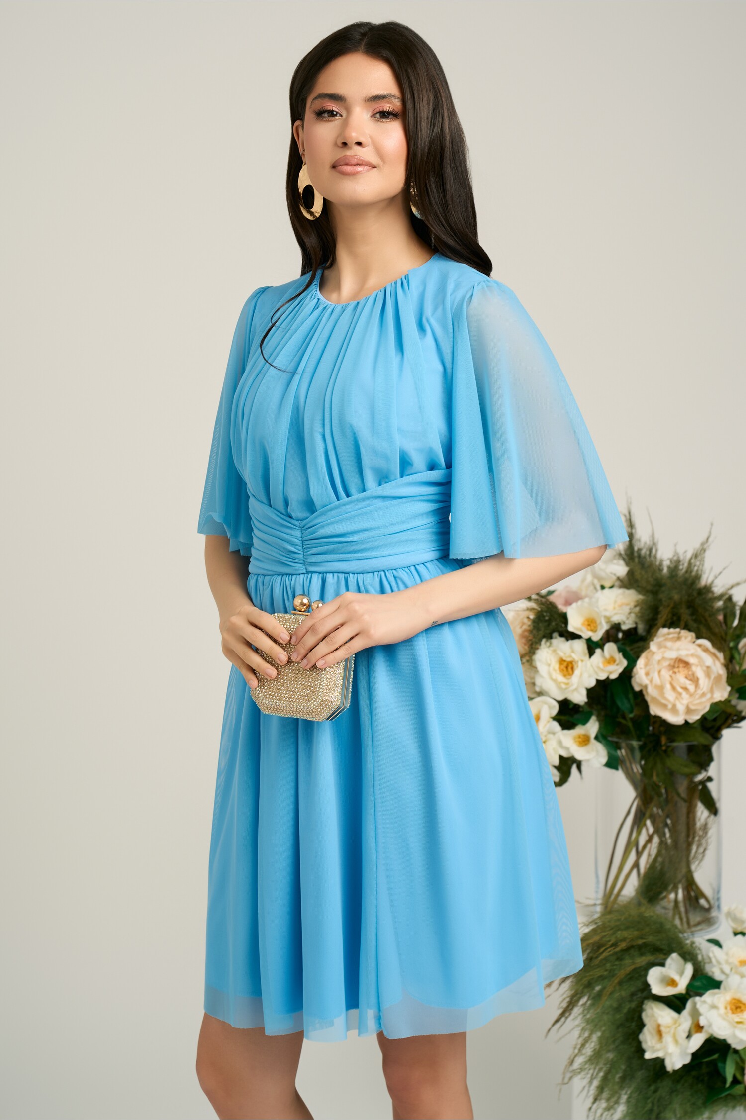 Rochie Dy Fashion Bleu Tull Fin Ocazie
