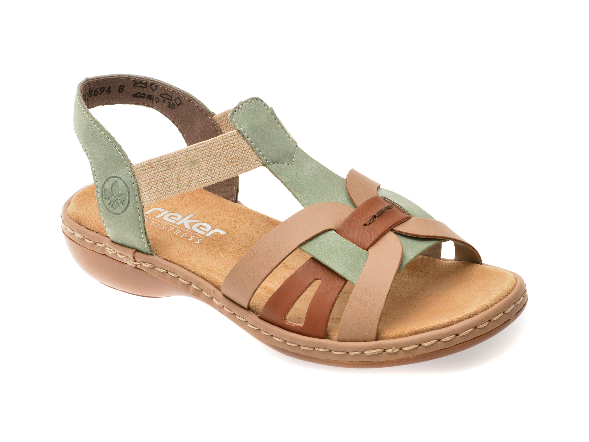 Sandale Rieker Bej Confortabile, Piele Eco