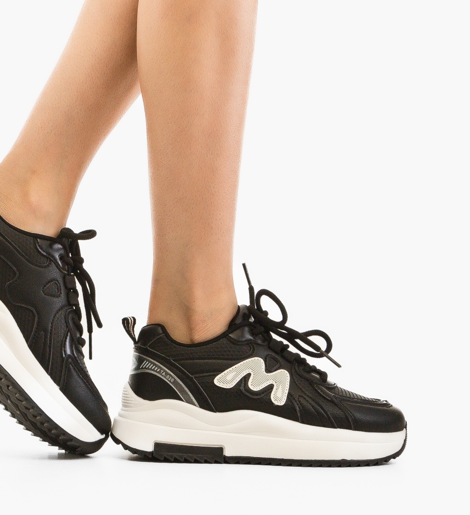 Sneakers Dama Bello Negri - Confort și Stil - imagine 3